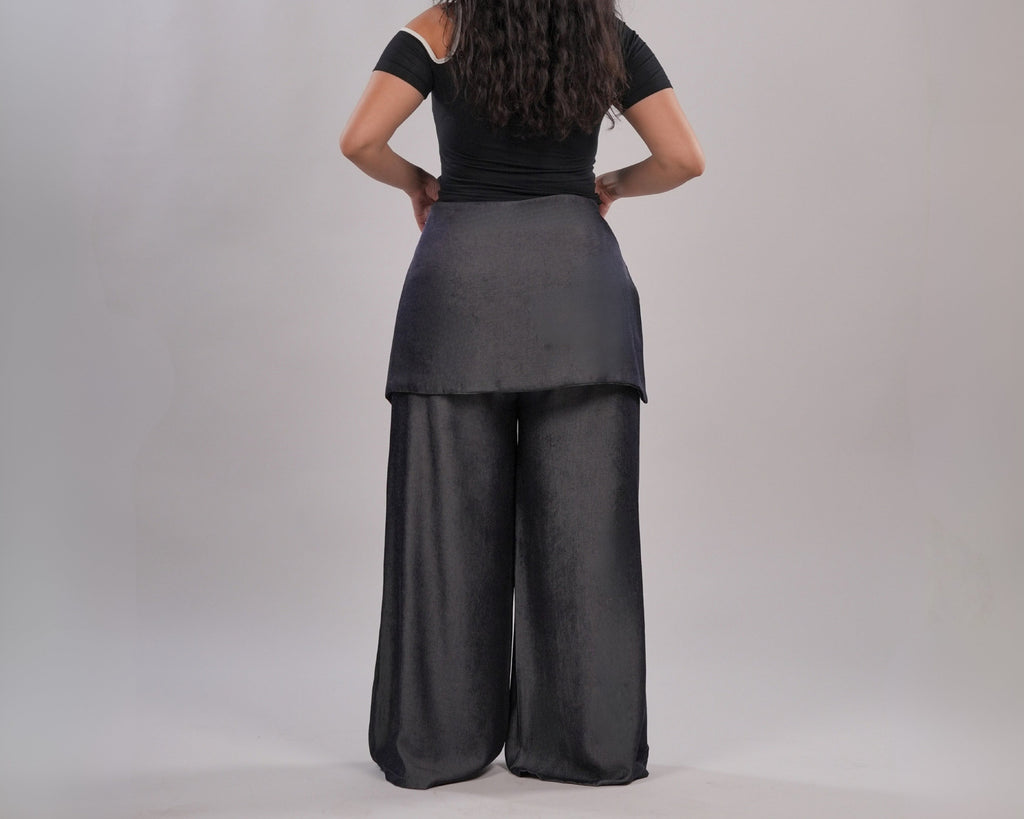 scarf wide-leg pants