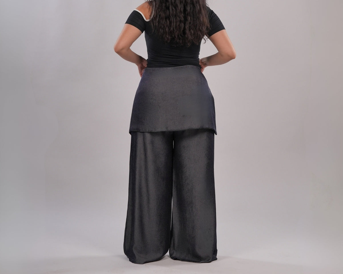 scarf wide-leg pants