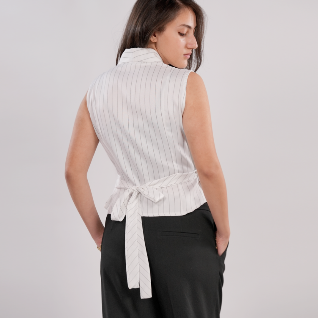 Pinstripe vest