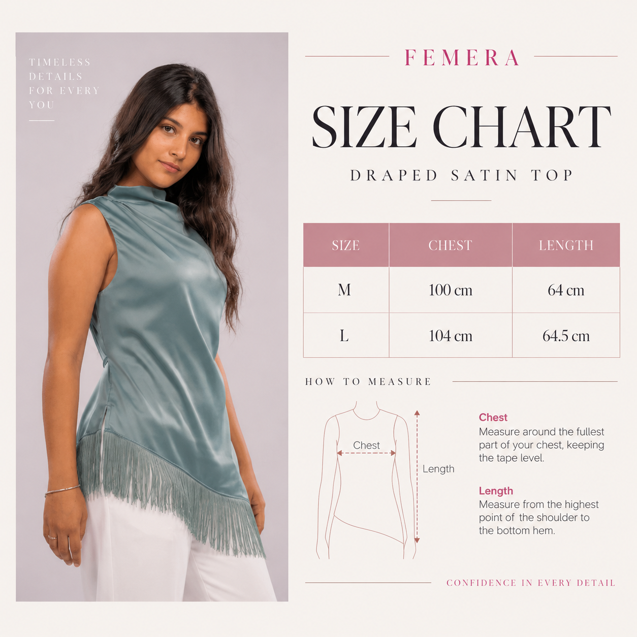 Draped satin top