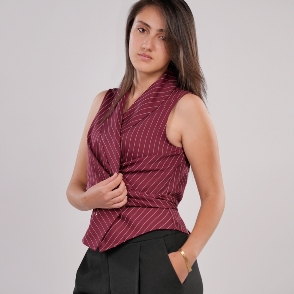 Pinstripe vest