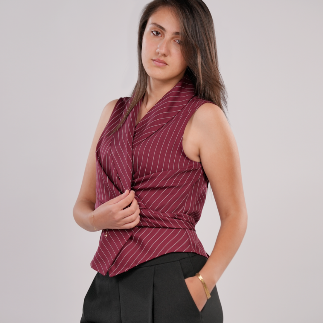 Pinstripe vest