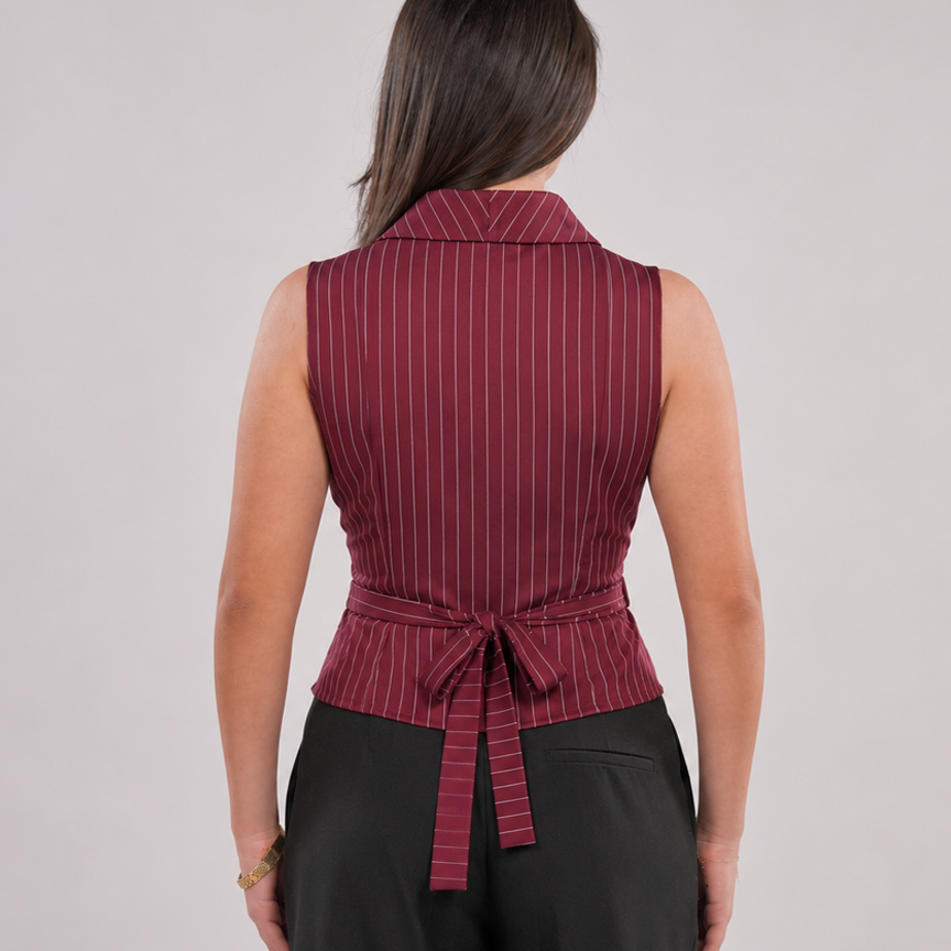 Pinstripe vest